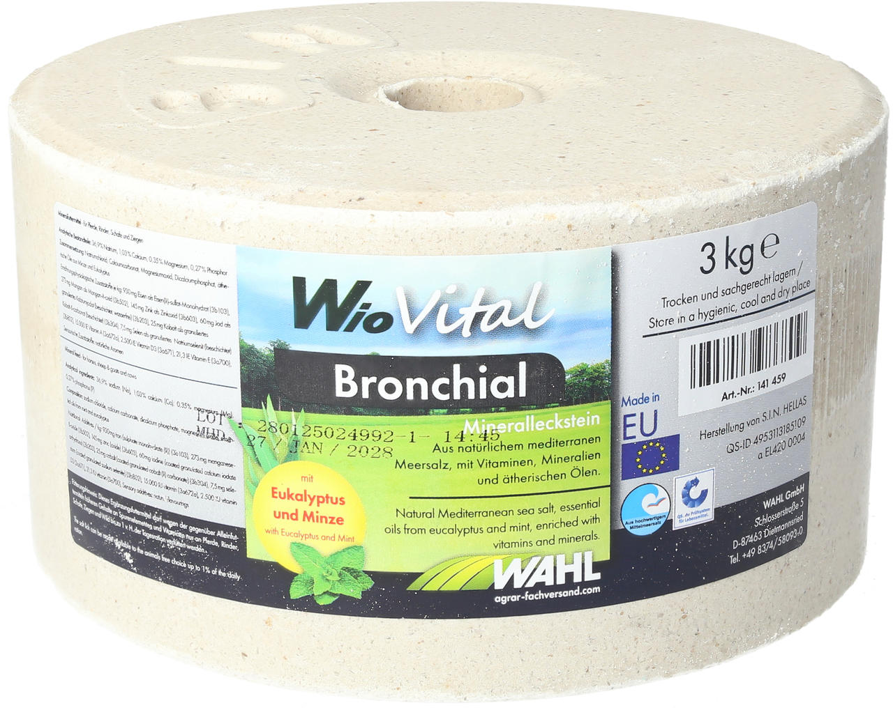 WAHL-Hausmarke WioVital Bronchial Leckstein - 3 kg