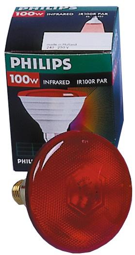 Infrarot-Sparlampe, rot, 100 Watt