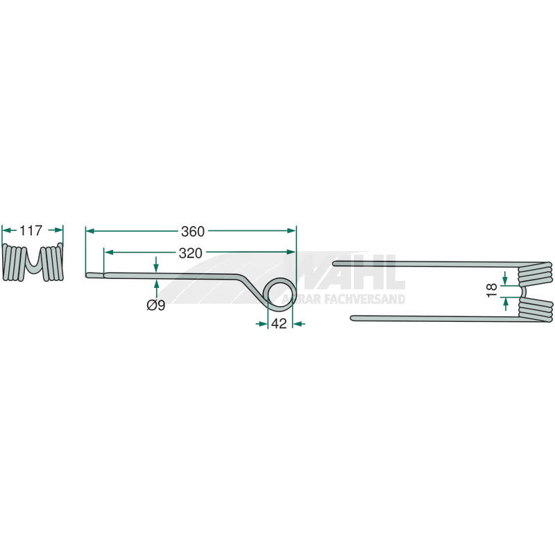 Zinken für Kreiselheuer 360x117mm