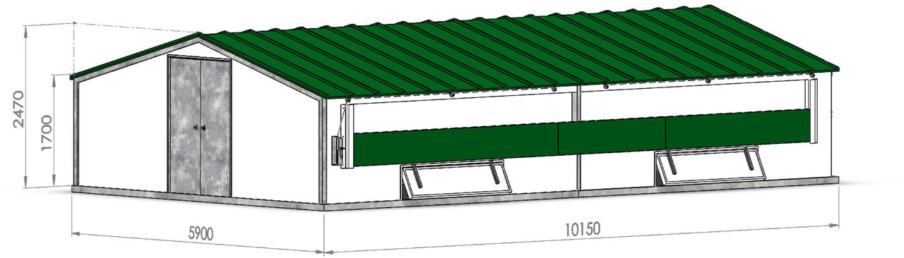 Mobiler Hühnerstall "Continental" 10 m