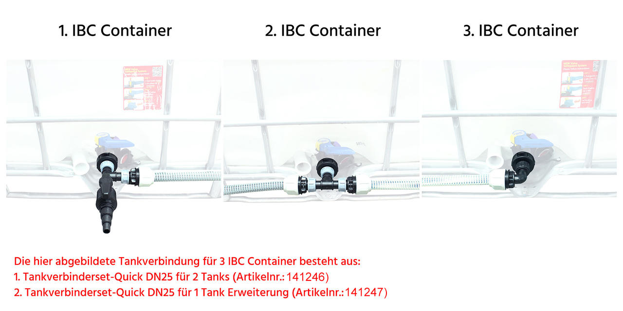 IBC Tankverbinder-Set Quick 1 Tank DN25