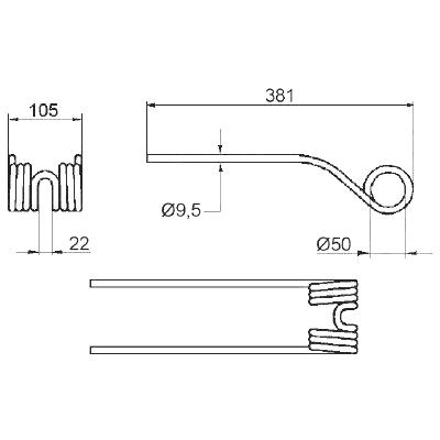 Zinken für STOLL - Ref.Nr. 635.240