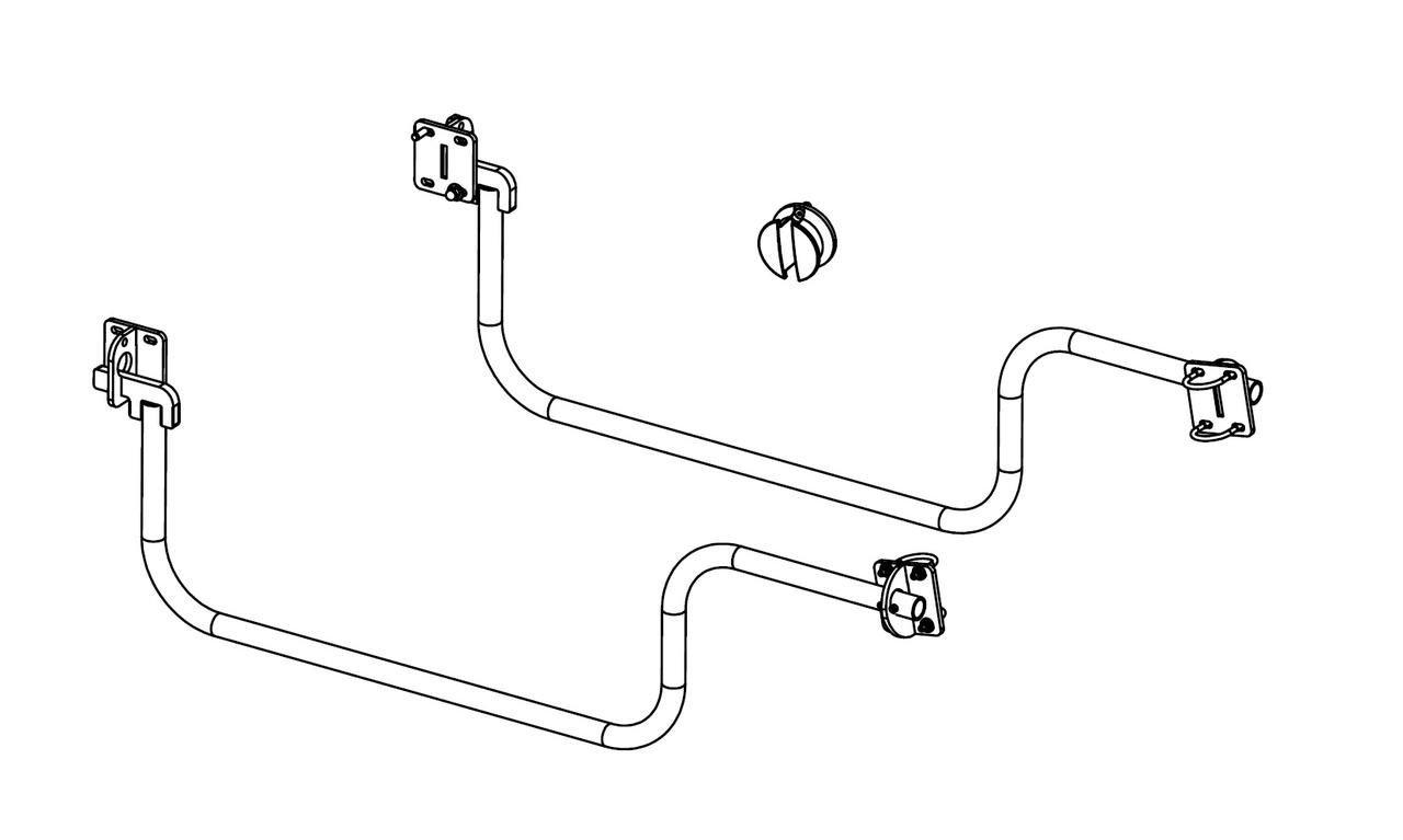 Rosensteiner Absperrbügel, links und rechts