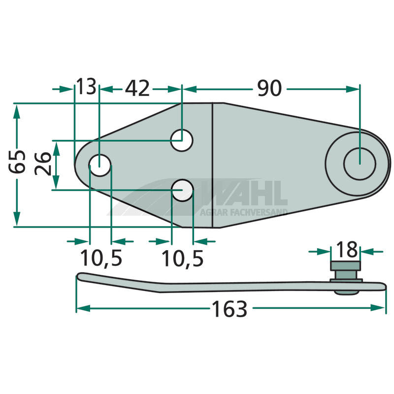 Klingenhalter - 163 mm