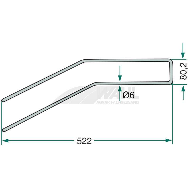 Schwaderzinken 522x80,2mm