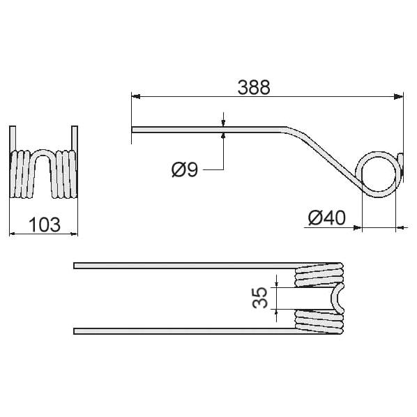 Zinken für STOLL - Ref.Nr. 608770