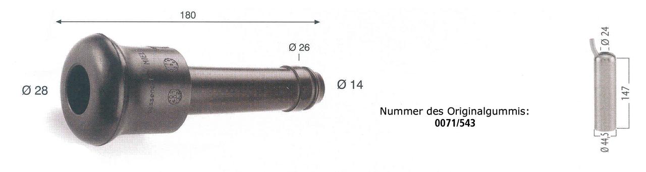 WAHL-Hausmarke Zitzengummi passt für MIELE 68278 kurz