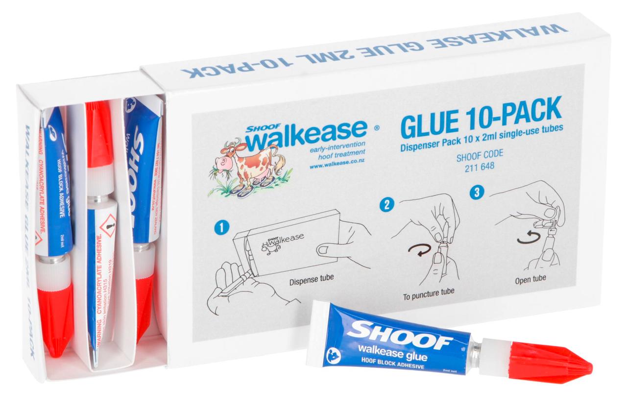 Shoof Ersatzkleber für Walkease, 10 × 2 ml