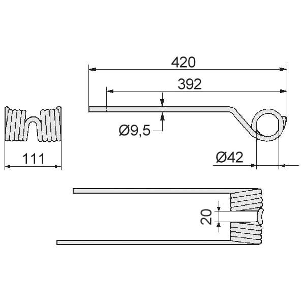 Zinken für PZ-ZWEEGERS Fanex 400/500/600