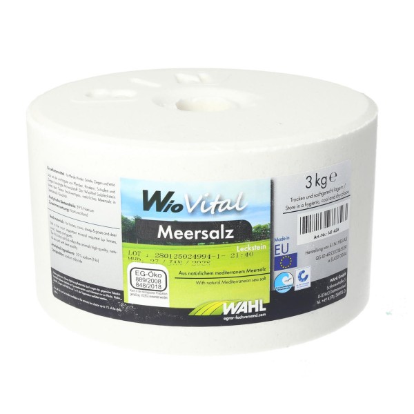 WAHL-Hausmarke WioVital Meersalz Leckstein - 3 kg